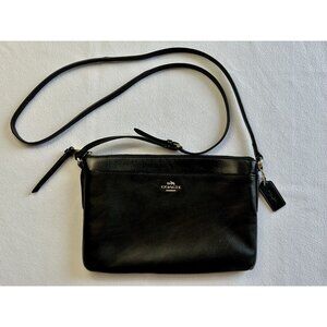Coach Soft Leather Crossbody Bag in Black